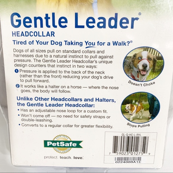 Gentle Leader Headcollar Kit with DVD Included Training Guide Stops Pulling Jump - Picture 8 of 10